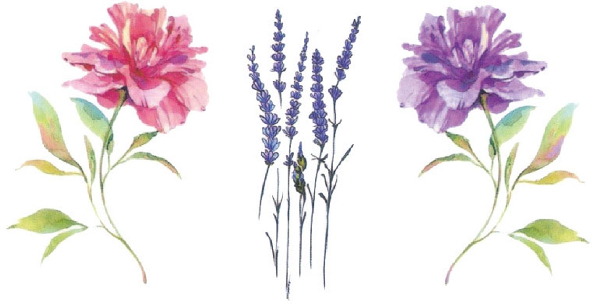 Tijdelijke tattoo Bloemen enkel 3 dagen