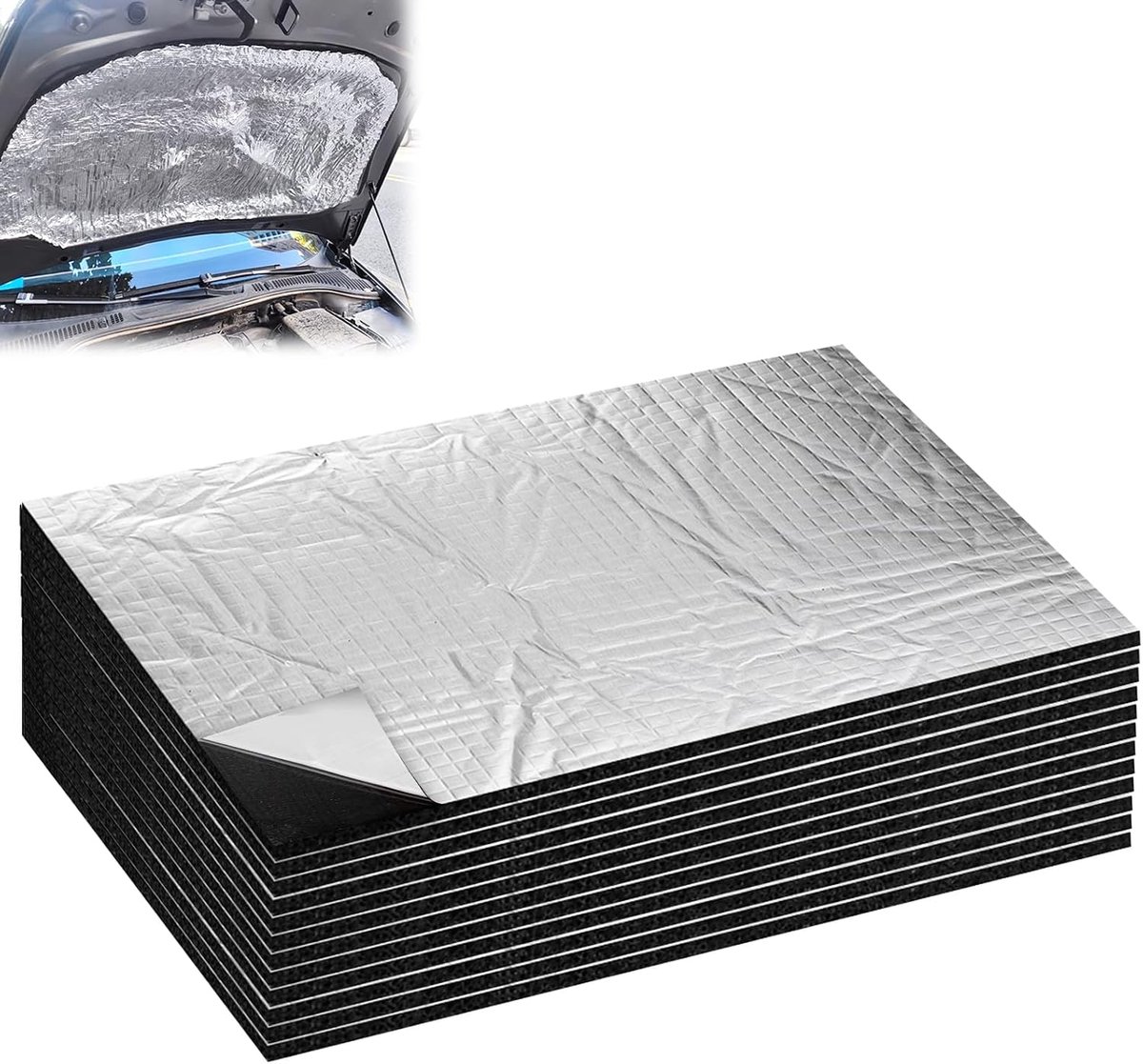 Autolawaai isolatiematten 400 x 250 mm - Zelfklevend - Geluidsisolatie - Verbeter rijcomfort - ShopVlot