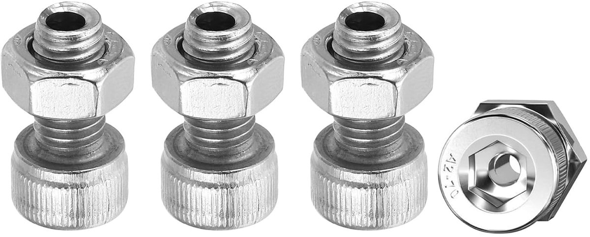 M8 x 16 mm zeskant cilinderschroef set van 4 cilindrische kabelbouten moer kit lamp schroefdraad schroeven door gat apparaten bevestiging 304 roestvrij staal