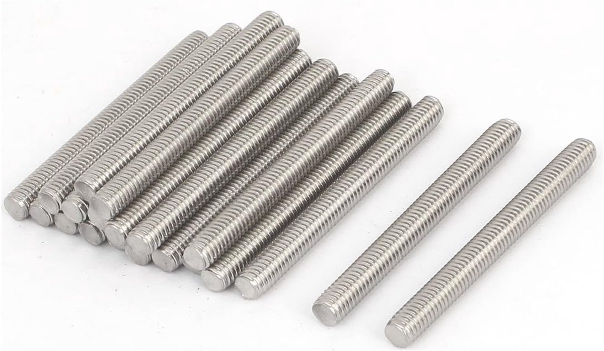 sourcingmap M6 x 60mm 304 RVS Mannelijke Schroefdraadstaaf Studs Bevestigingsmiddelen 20 Stks