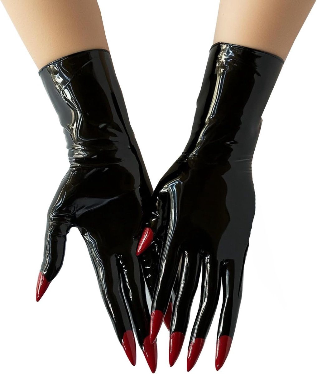 Handschoenen met Spijkers,Natuurlijk Rubber Handschoenen Unisex,Latex Accessoires voor Cosplay Feestjes