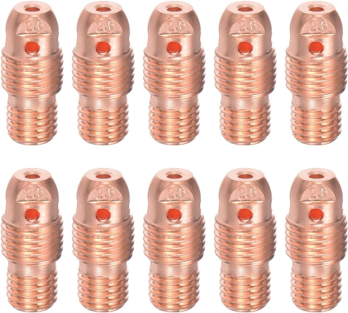 10 stuks TIG soldeertang lichaam 13N28 (3/32") gatdiameter koper verbruiksmaterialen voor WP-9 WP-20 en WP-25 serie soldeerbrander