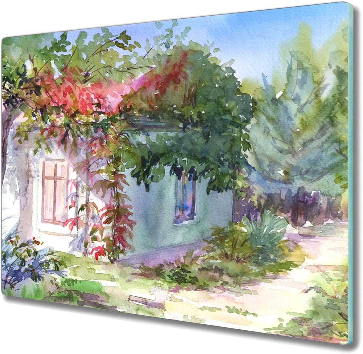 Glazen Snijplank 60x52cm Fornuisafdekplaat Kookplaatafdekking Keukenplank Trancheerplank Gehard Glas - Boomhut