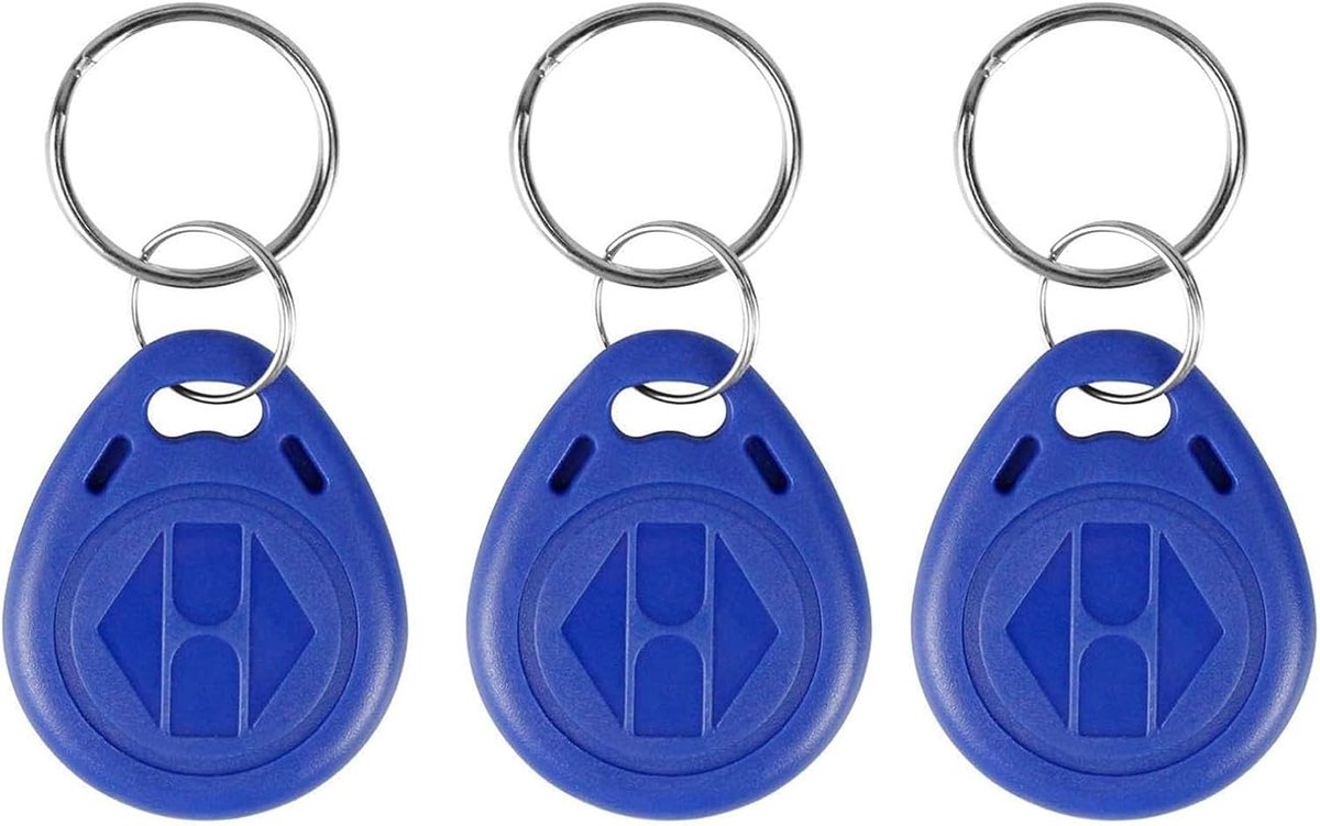 10 x RFID-badges 125 kHz bewerkbare sleutelhanger T5577 / EM4305 beschrijfbaar NFC Token Nabijheid Transponder EM ID-kaart voor beveiligingssysteem Kleur Blauw