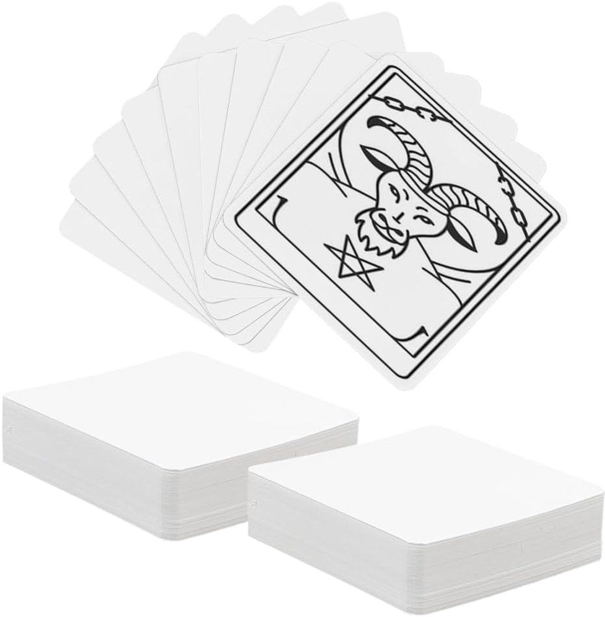 200 stuks blanco tarotkaarten, 8 cm zijkaarten, blanco kaarten om zelf te maken, voor het maken van je eigen orale tarotkaarten