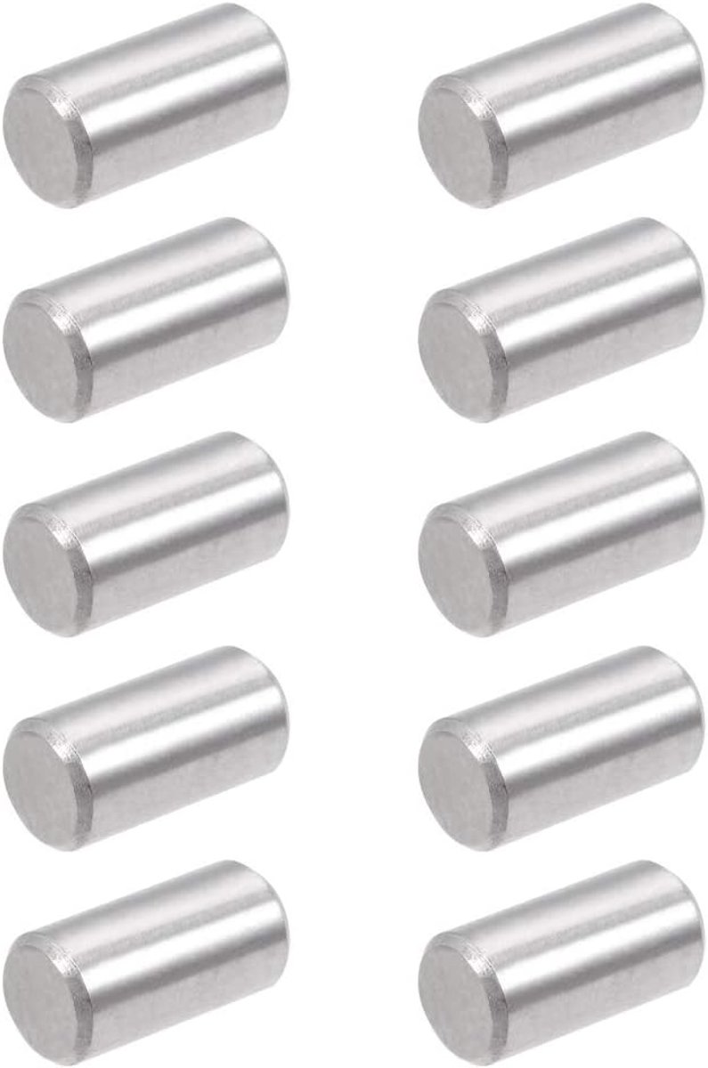 sourcing map 10 stuks 10 mm x 20 mm pin 304 roestvrij staal pluggen houder planken zilver