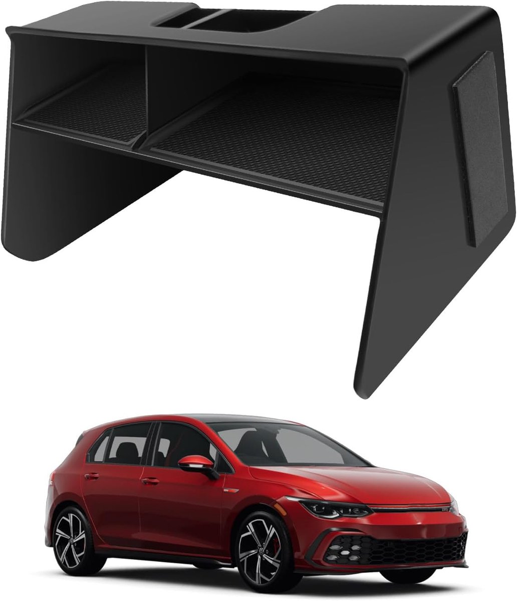 Center Console Storage Compartment for VW Golf 8, MK8, GTI, GTD, GTE 2020-2023, 2024, 2025, Shelf in the Armrest, with - ShopVlot