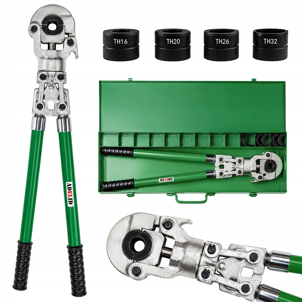 Adelid PEX-krimptang TH 16-32 mm met metalen behuizing