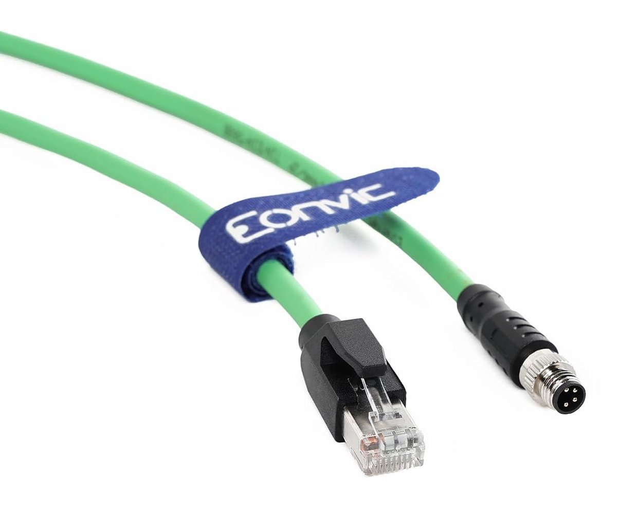 Ethernet kabel M8 4 pin male A code - RJ45 Cat5e - IP67 bescherming - Voor industriële toepassingen - ShopVlot