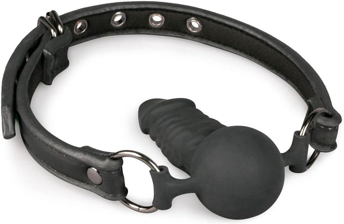 Ball gag met siliconen bal - verstelbare band - goede pasvorm - voor spannende momenten - ShopVlot