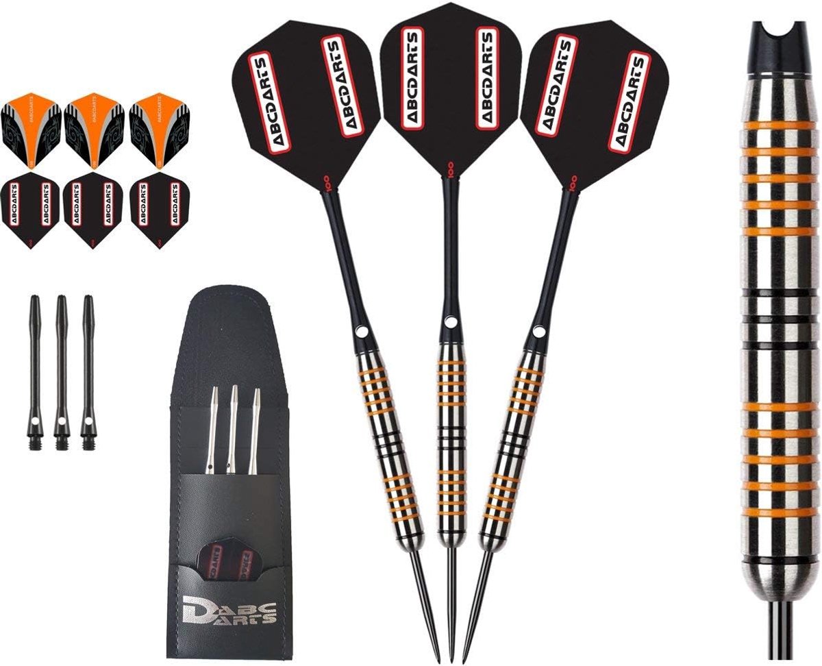 Darts set professioneel - 90% tungsten - zwart/oranje/zilver - maximale precisie en balans - ShopVlot