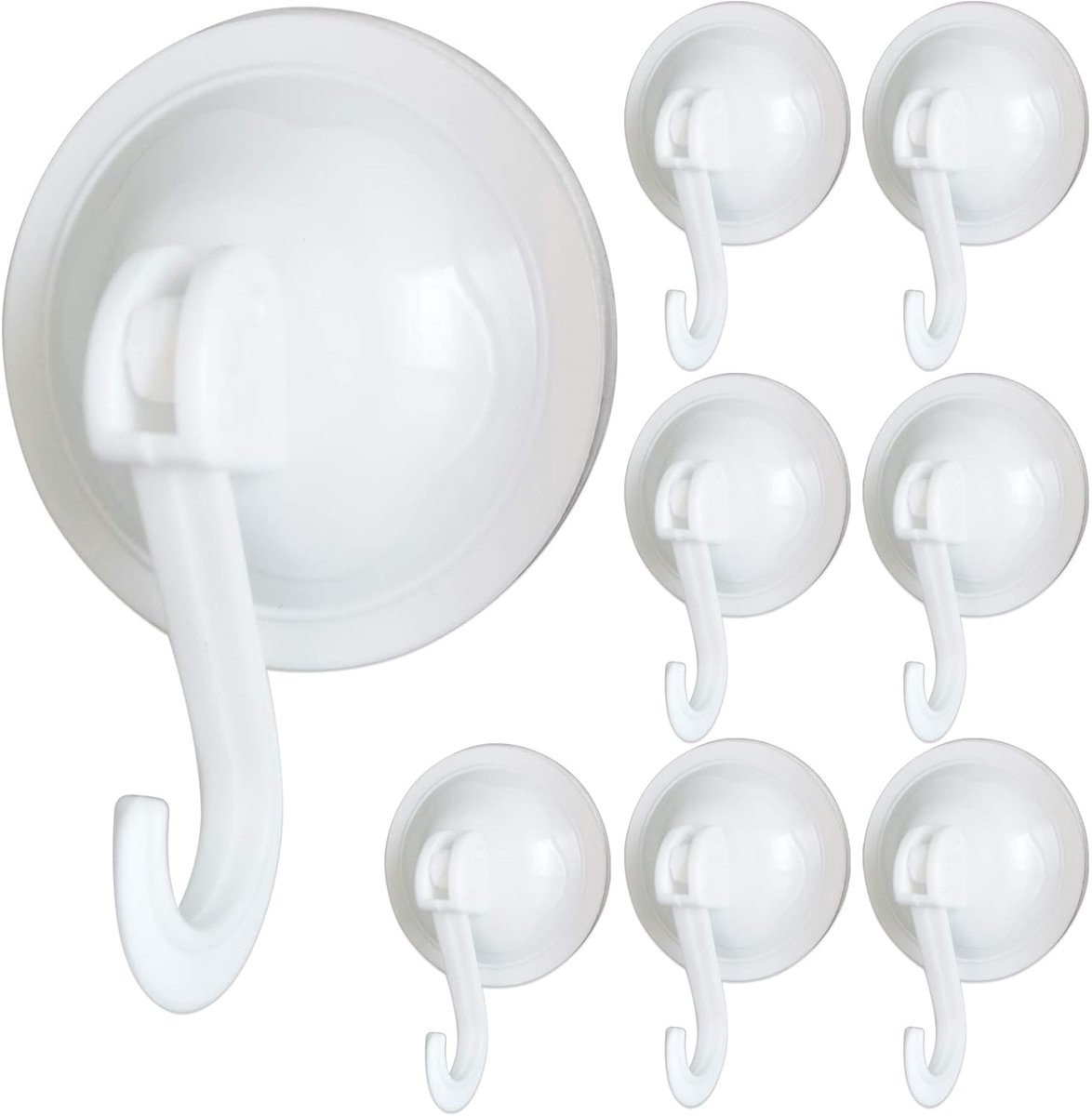 Suction cup haken 70 mm - 8-pack - verwijderbaar en herbruikbaar - ideaal voor badkamer en keuken - ShopVlot