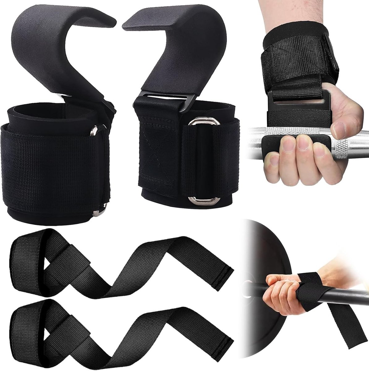 Lifting straps 2 paar - nylon - comfortabele grip - ideaal voor krachttraining - ShopVlot