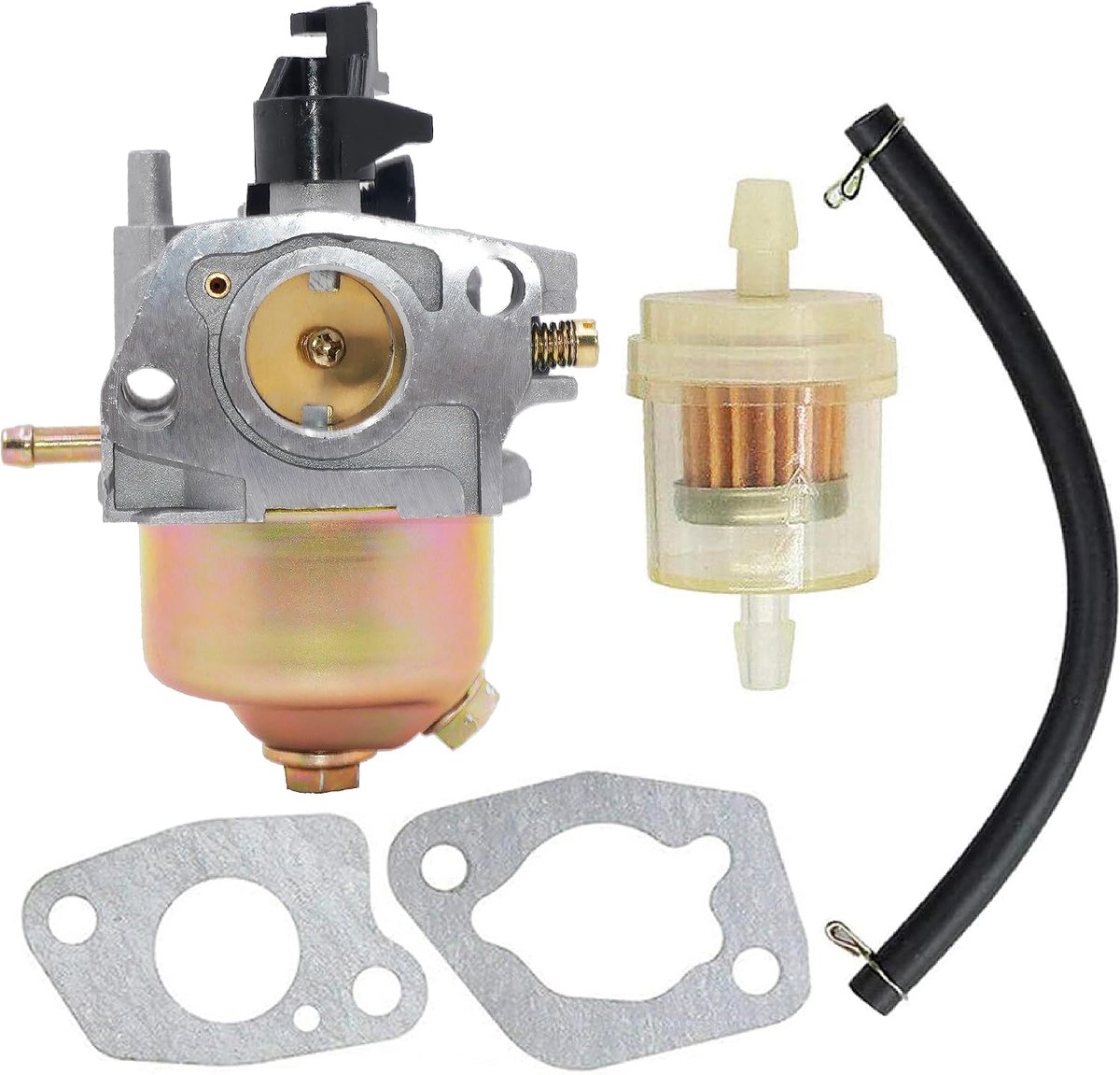 Carburateur voor grasmaaier HP414 SP414 HP164 M411PD RS100 - inclusief brandstoffilter - hoogwaardig alternatief - ShopVlot