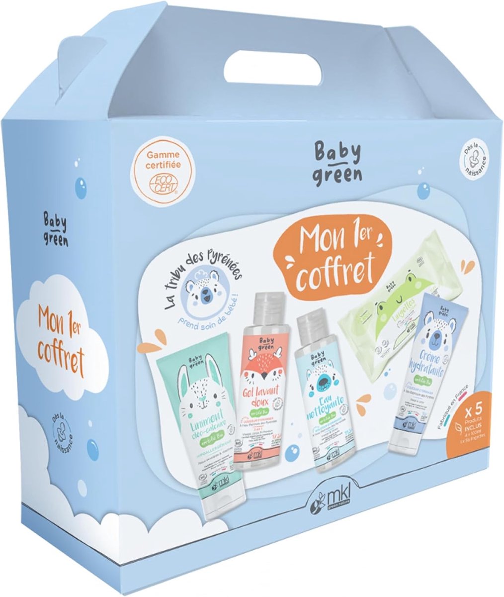 Baby geboortecadeau set - groene kleuren - luxe uitvoering - perfect voor de eerste maanden - ShopVlot