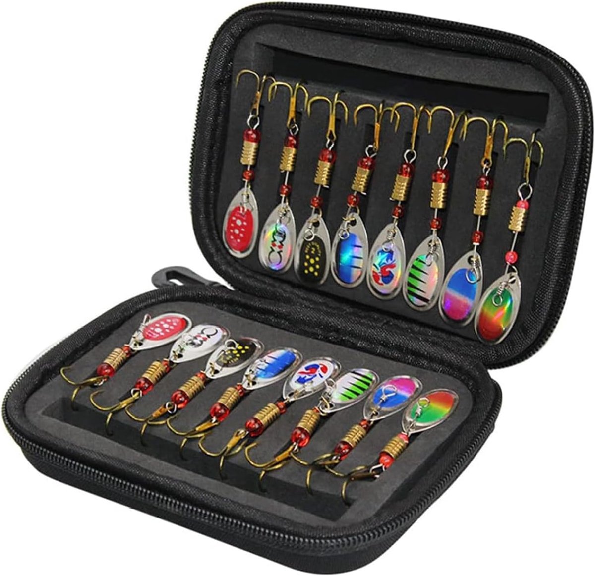 Visperforator spinner set - metalen aas met pailletten - zoetwater visgerei - ideaal cadeau voor mannen - ShopVlot