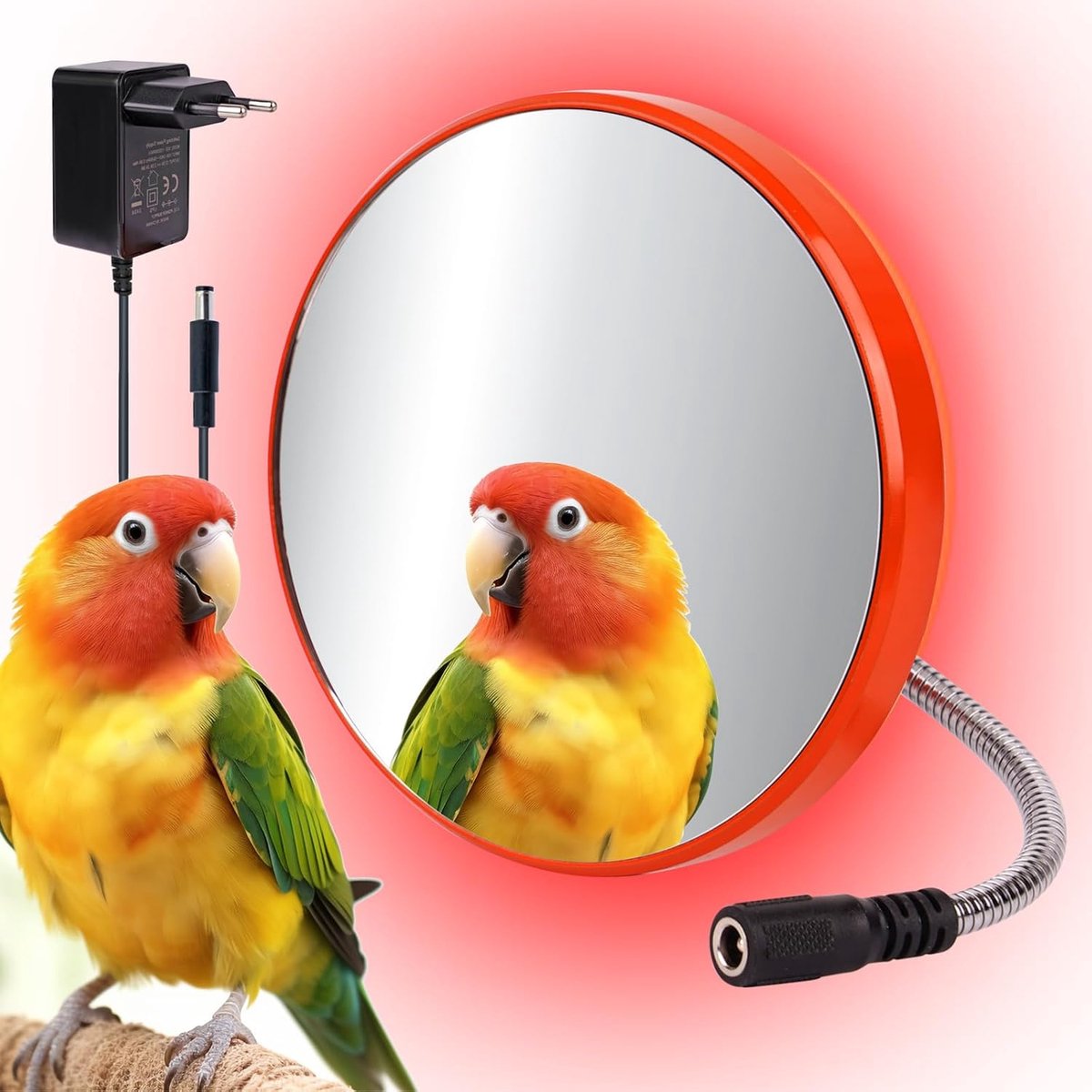Vogelverwarmer 18 W - Thermostatisch - Acryl spiegel - Ideaal voor winterse vogelkooien - ShopVlot