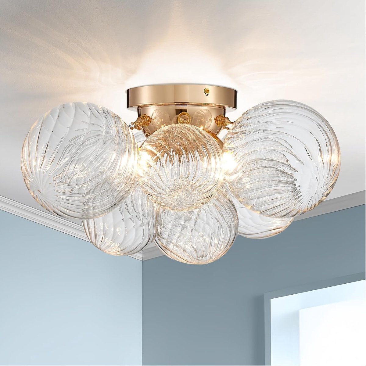 plafondlamp kristal - elegant design - sfeervolle verlichting - perfect voor elke ruimte - ShopVlot