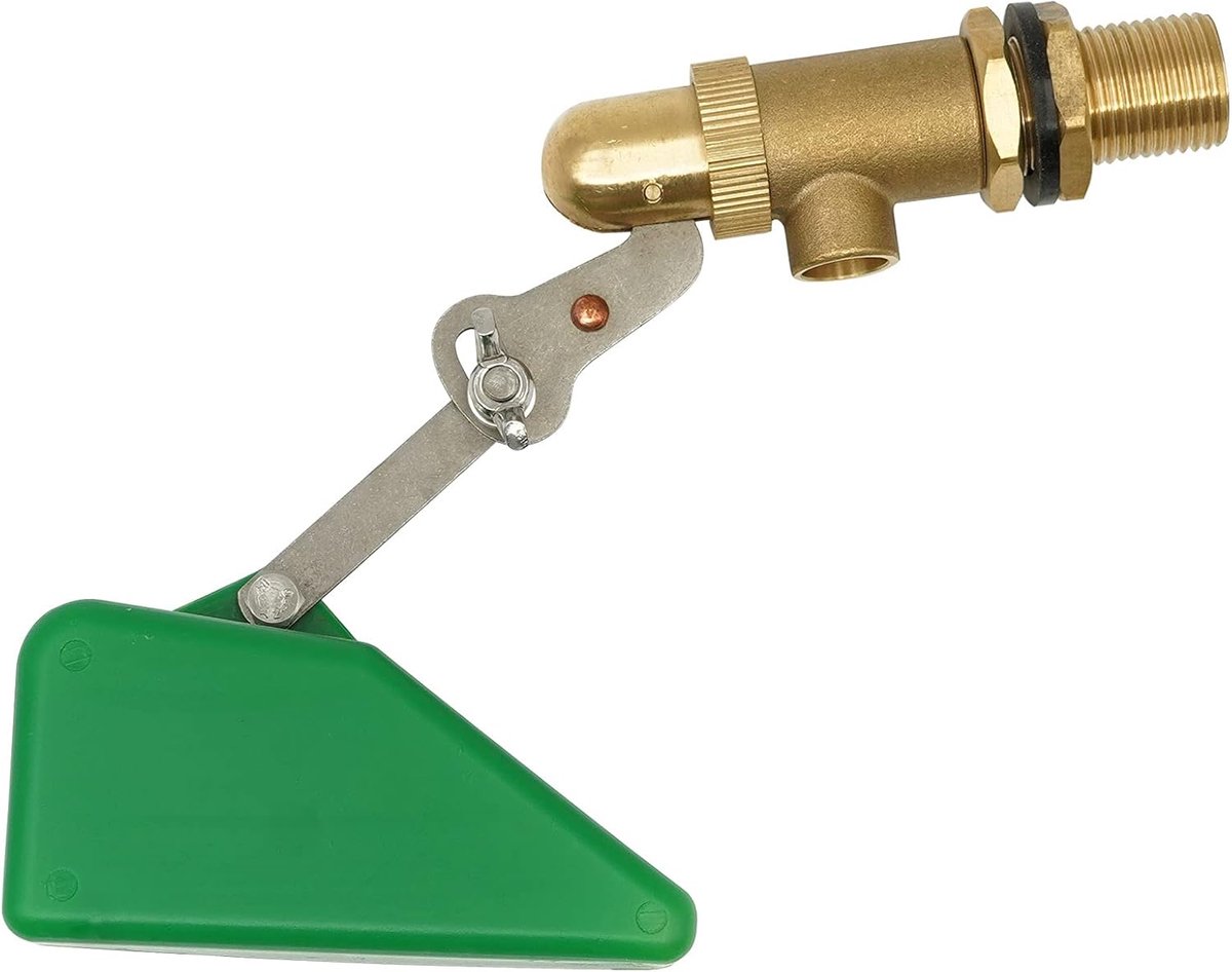 Vlotterklep met kunststof vlotter - verstelbare arm - automatische aanvulling voor toiletreservoir - ShopVlot