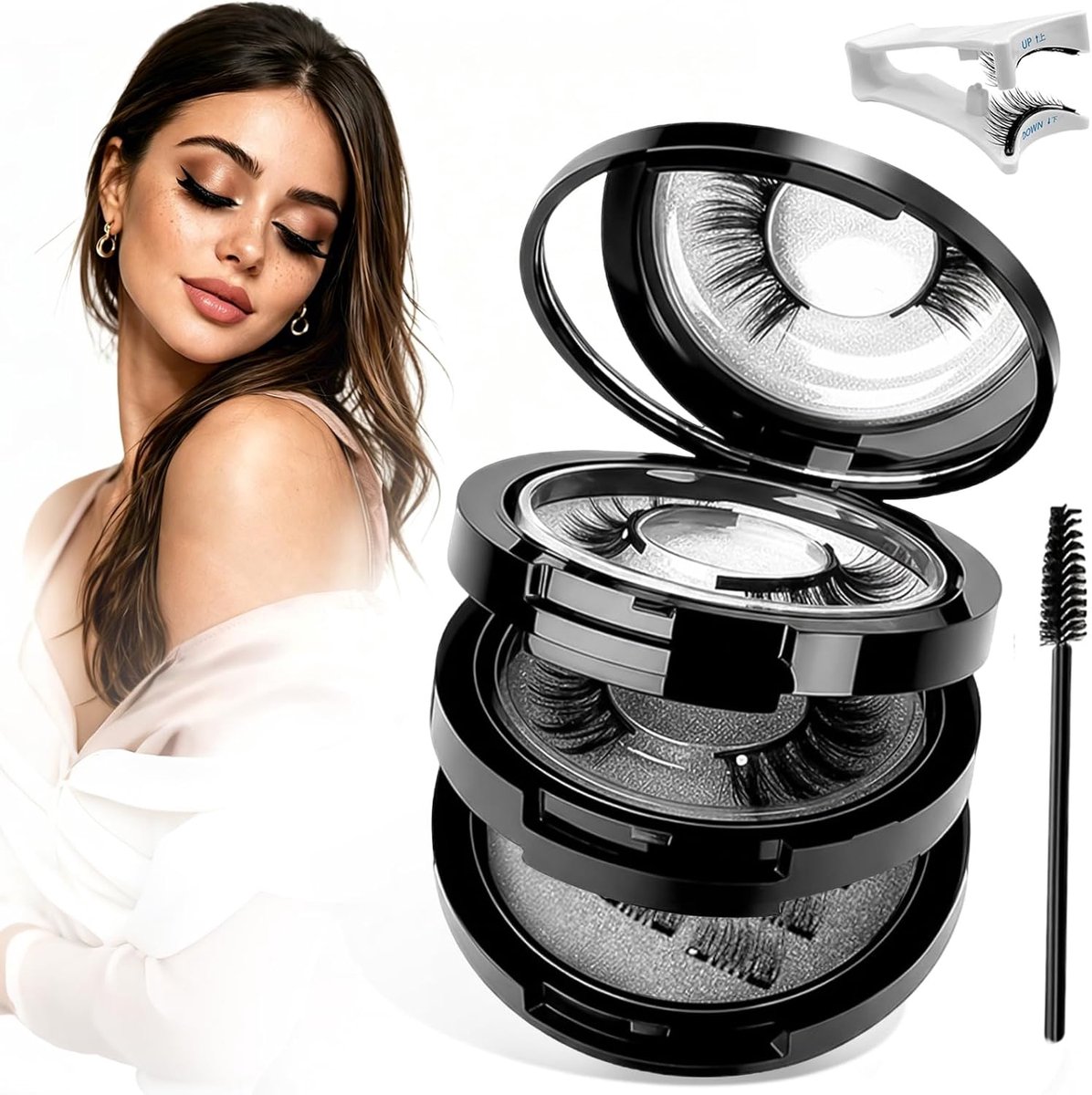 Magnetische Wimpers - 3 Laags - Waterproof Eyeliner Set - Perfect voor Avonden uit - ShopVlot