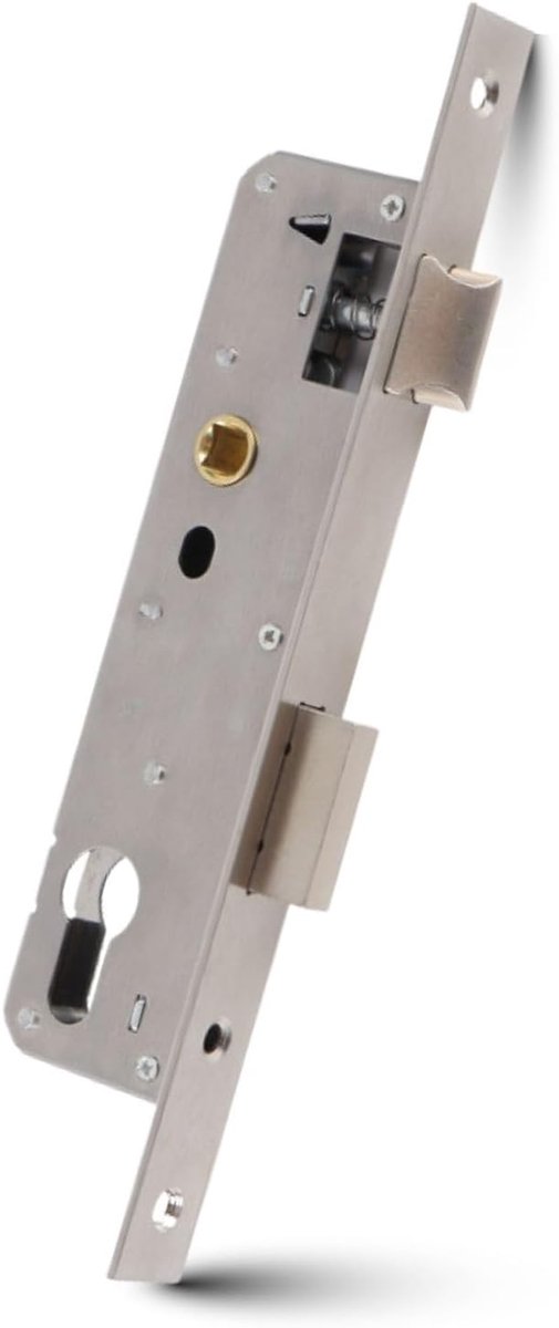Stalen buizenframe slot 85 x 25 mm - roestvrij staal - draaibare sluittong - geschikt voor tuinpoort - ShopVlot
