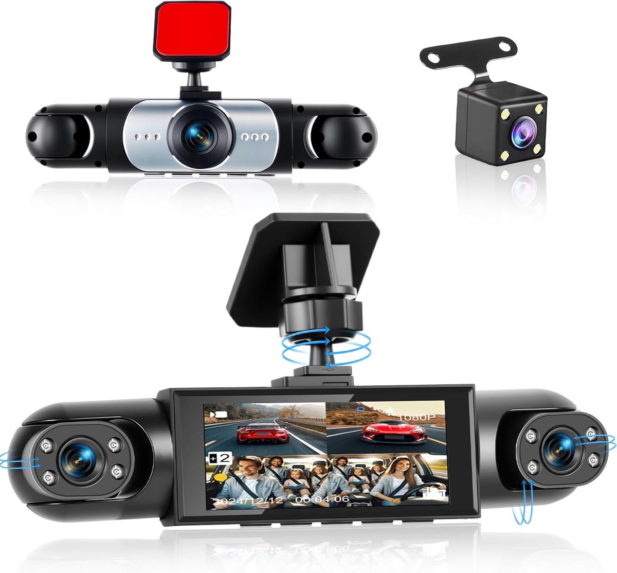 Autoregistrator 1080P HD - 4 Camera's - Nachtzicht - Beveiliging voor uw voertuig - ShopVlot