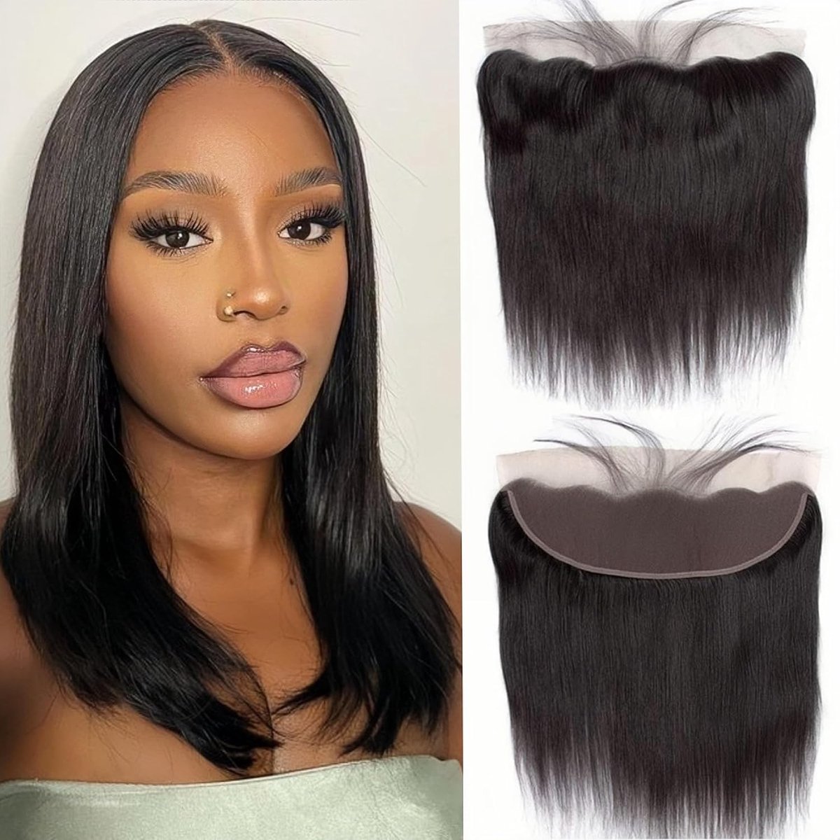 Lace Frontal Closure Haarstuk 10 inch - 100% Echt Braziliaans Haar - Licht en Ademend - Voor Natuurlijk Uiterlijk - ShopVlot