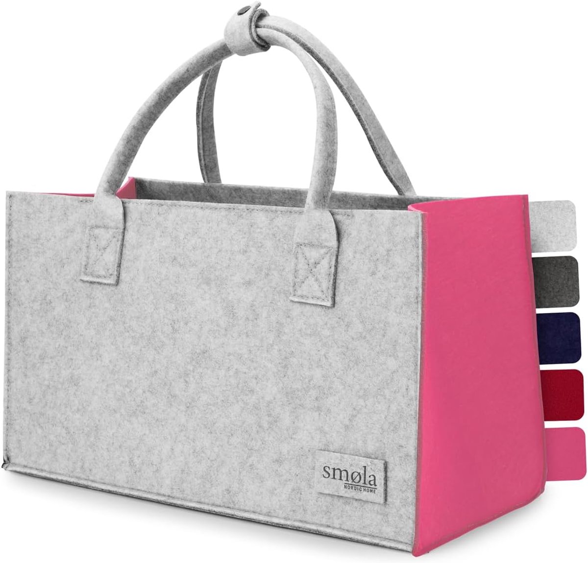 Shopper grote en opvouwbare tas - vilt - draagriem - ideaal voor boodschappen - ShopVlot