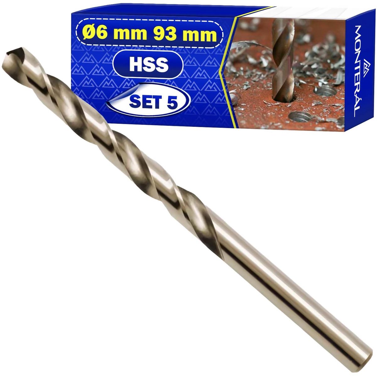 HSS boorbits Ø 6 mm - M35 staal met 5% kobalt - 135 graden snijhoek - ideaal voor harde materialen - ShopVlot