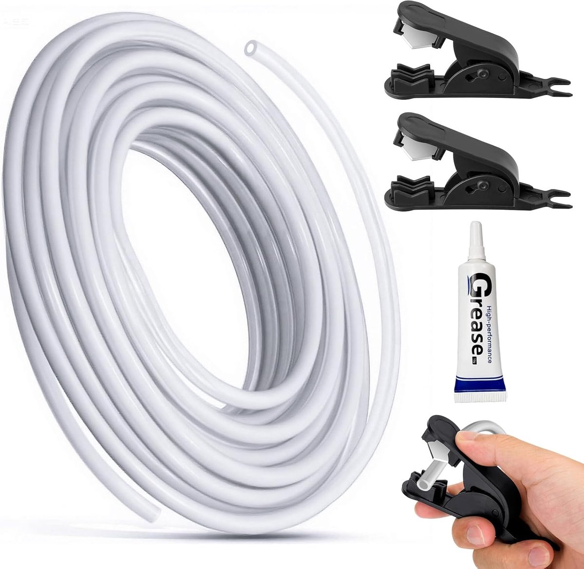 PTFE slang 12m - 2,5mm ID × 4mm OD - transparant - soepel filamenttransport voor 3D-printer - ShopVlot