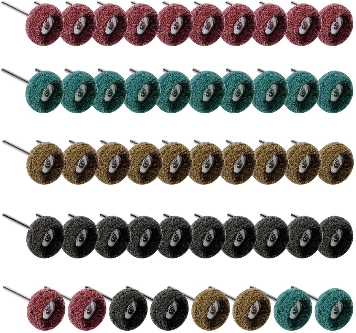 Schuurdiscs 48 stuks - diverse korrel 80/150/240/300 - voor hout en metaal - hoge efficiëntie - ShopVlot