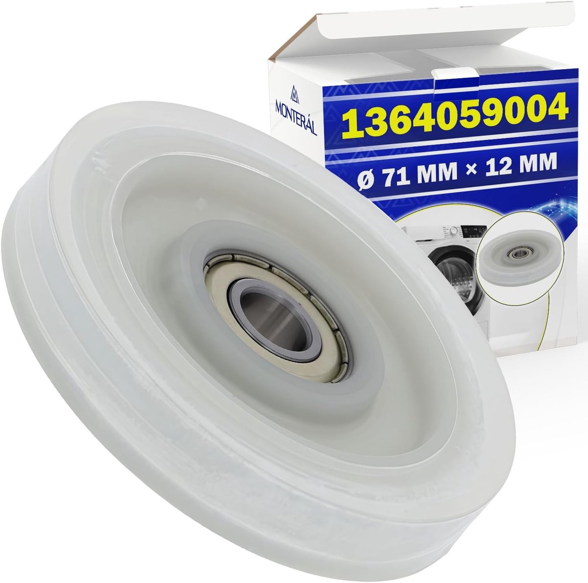 Tension roller voor wasdroger - originele code 1364059004 - voor Electrolux MONTERAL - 10 jaar garantie - ShopVlot