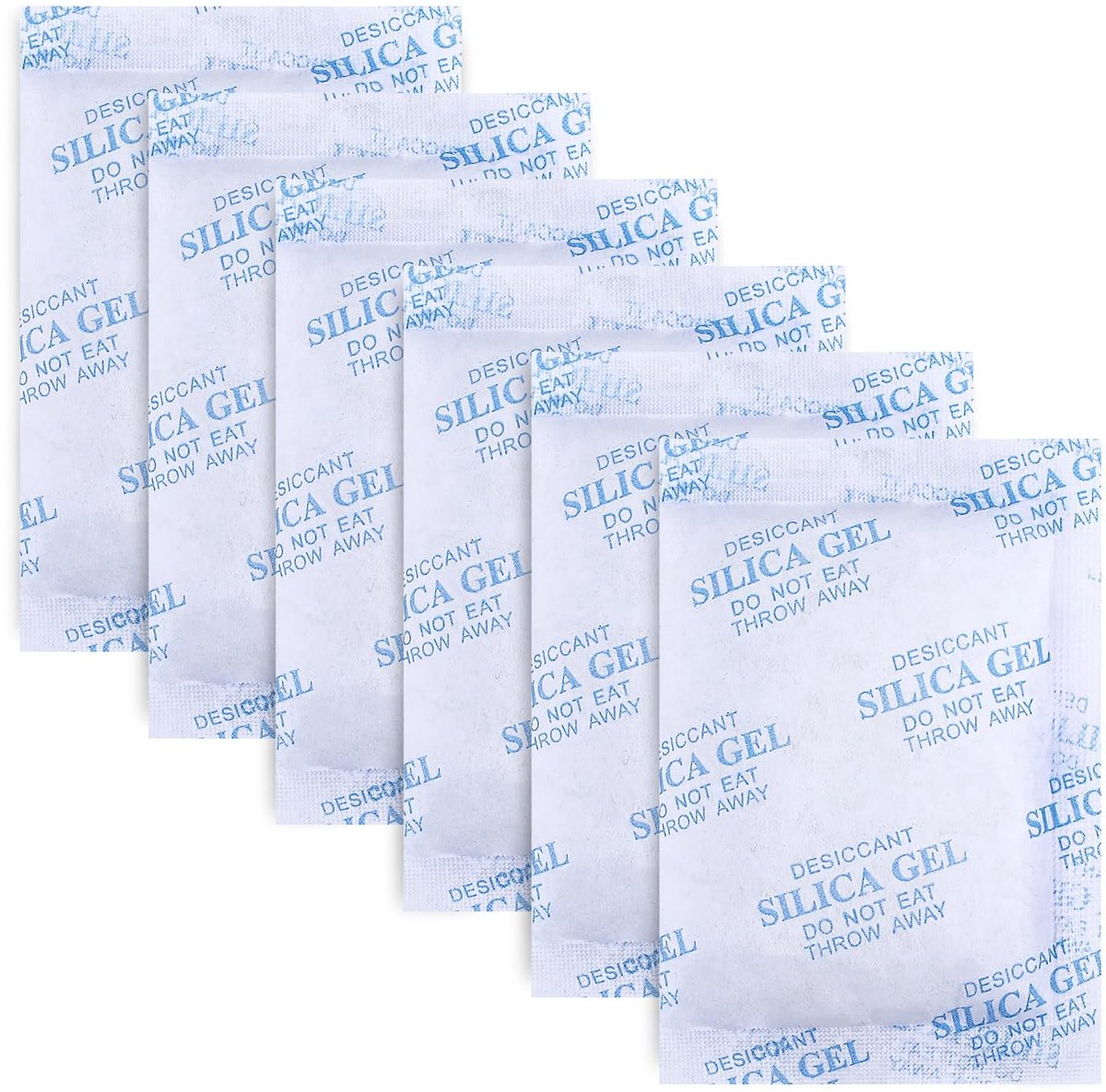 Silica Gel Desiccant 6 Packs van 50 g - Herbruikbare Vochtabsorberende Zak - Ideaal voor Opslag van Gevoelige Items - ShopVlot