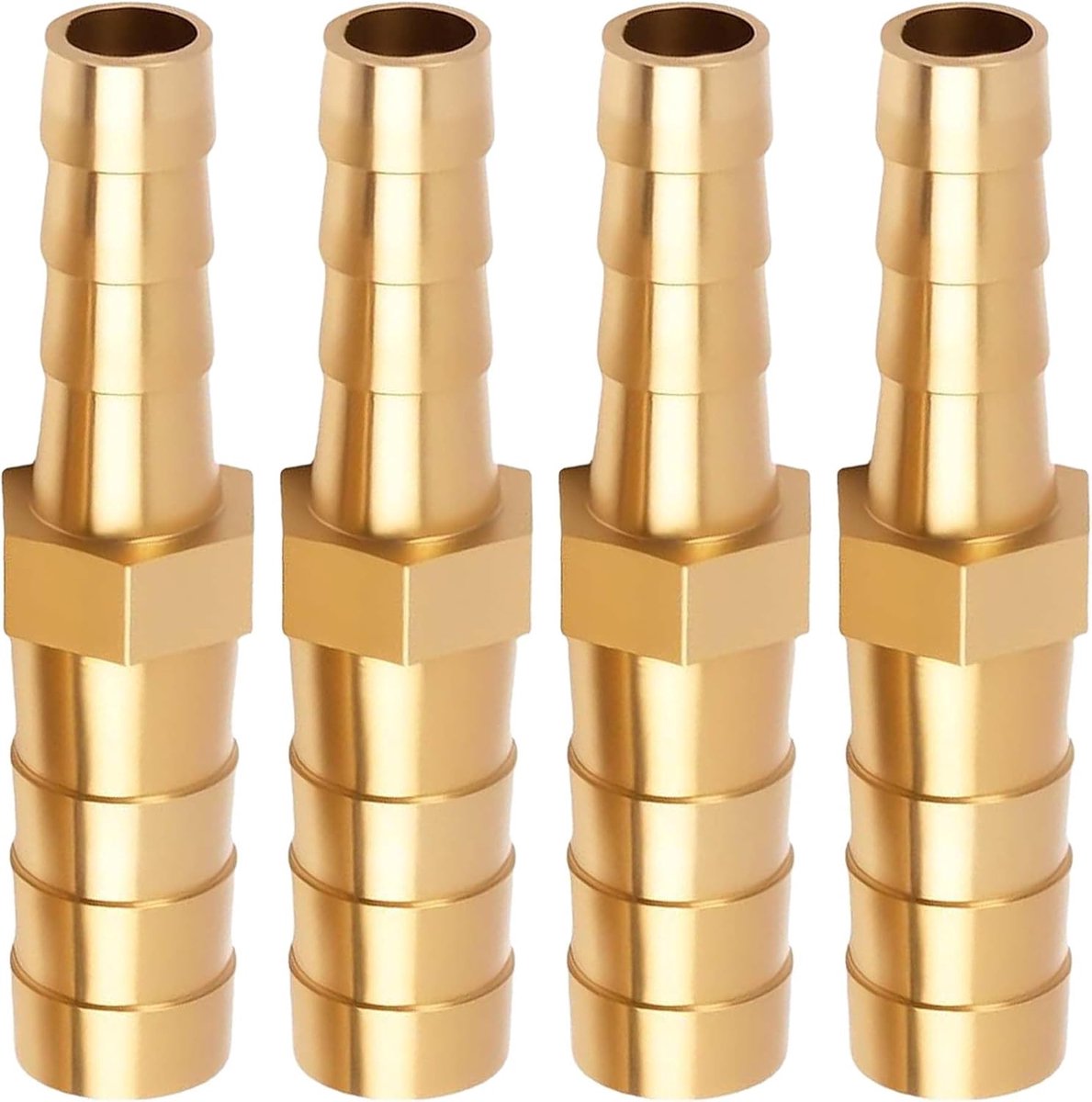 Slangverbinder 8 mm naar 6 mm - messing - rechte slangtuit - stabiele verbinding zonder lekkage - ShopVlot