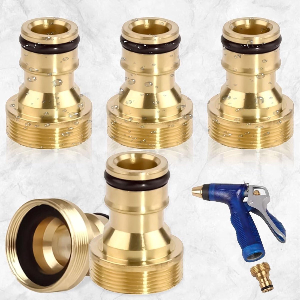 Kraanadapter 3/4 Inch - Messing Fittingen - Snelle aansluiting - Voor tuin en wasmachine - ShopVlot