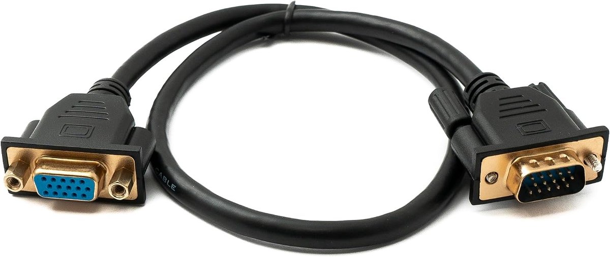 D-Sub15 Kabel 50cm - HD VGA 15 Pin Stekker naar Bushing DB15 Adapter - Plug-to-socket ontwerp - Betrouwbare verbinding - ShopVlot
