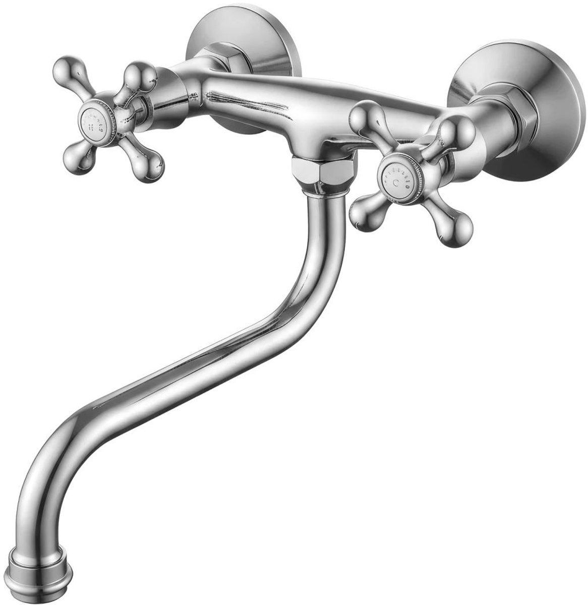 Aquanello Heritage Ascot Klassieke Keuken Muurkraan Chroom CR-4111-HA
