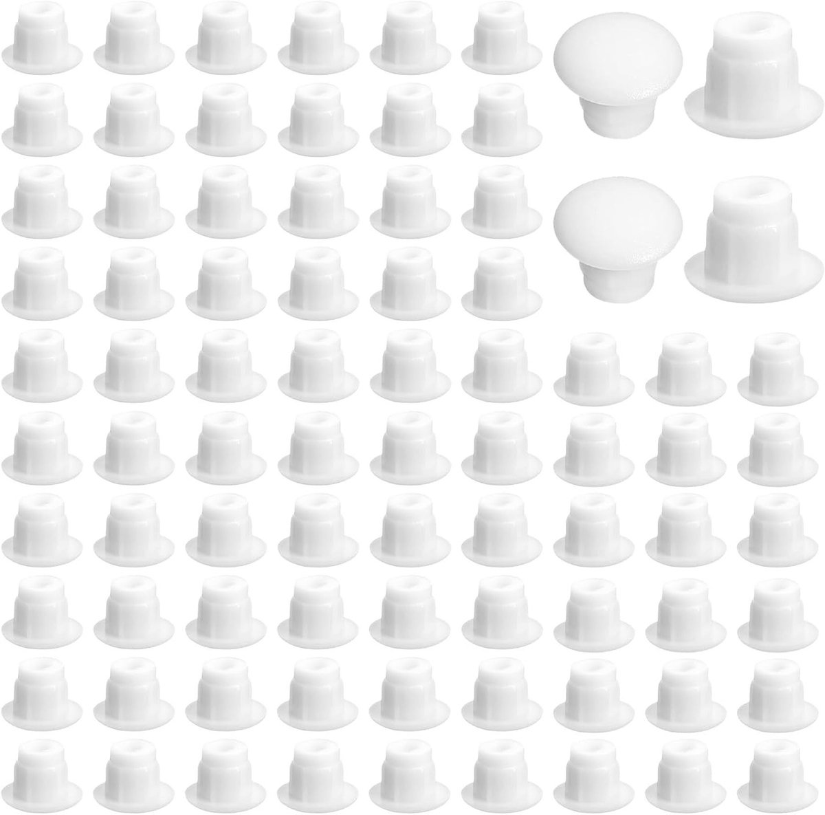SnelShoppen - Pack van 500 Boorgaten, 5 mm Gatenstoppen Meubels Gatenafdekkers Witte Plastic Blinde Kappen voor Schroeven en Gaten, Perfect voor Meube