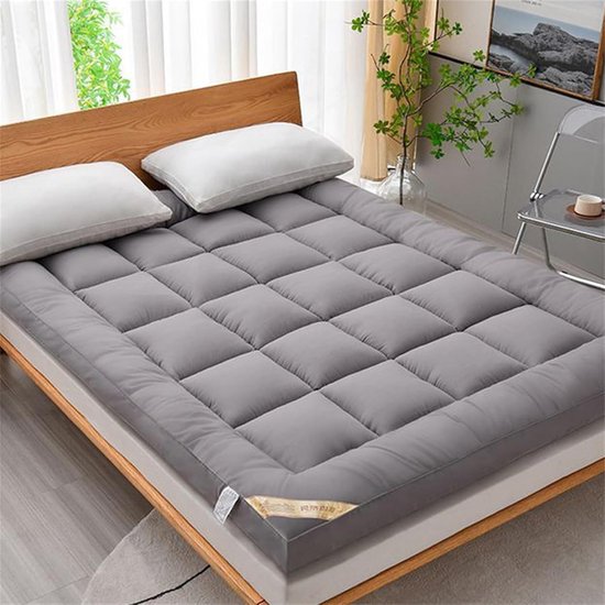 Japanse Futon Matras - Slaapmat Vloermat - Comfortabel Slapen - Ademend Vochtafvoerend - Opvouwbaar - Grijs — afbeelding 5