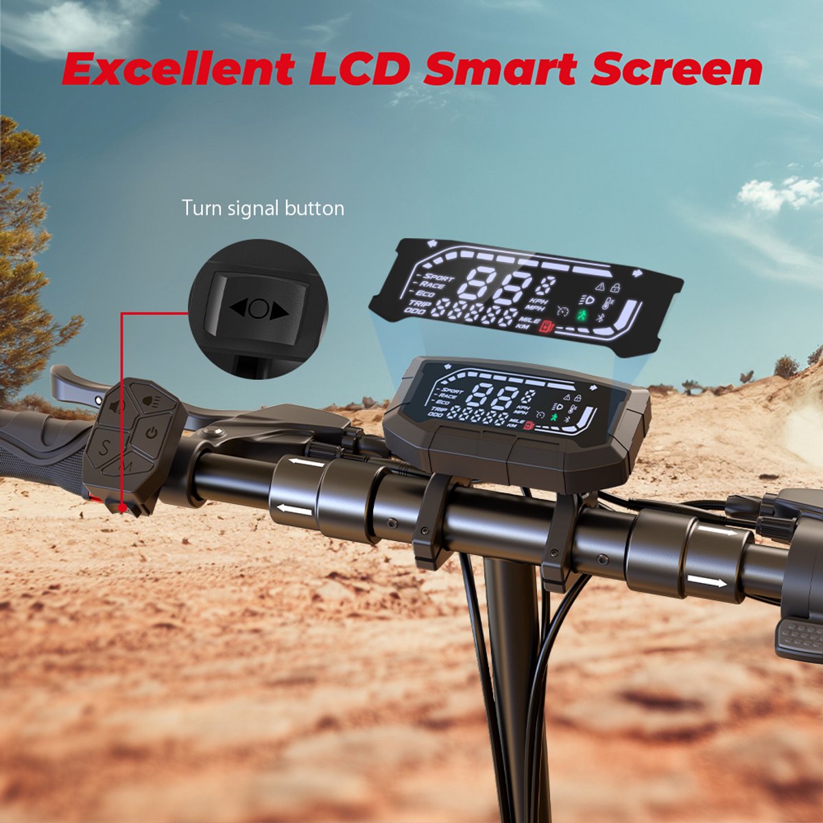 iScooter iX3 Elektrische scooter - 10‑inch tubeless off‑road banden - 40km actieradius - 48V 10Ah lithium‑ion accu - Mechanische schijfremmen voor en achter + elektronische rem - Maximumsnelheid 25 km/u - zwart – foto 5