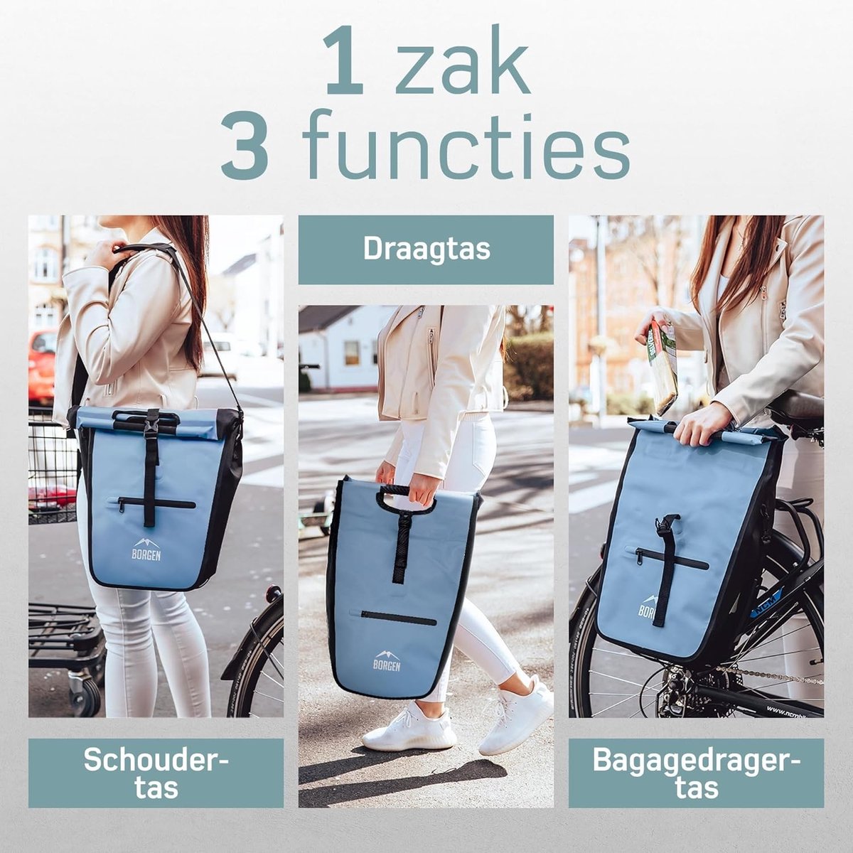 Fietstas voor Bagagedrager - Waterdichte Stof - Uitneembaar Koelelement - Inclusief Schouderriem - Voor Fietsers