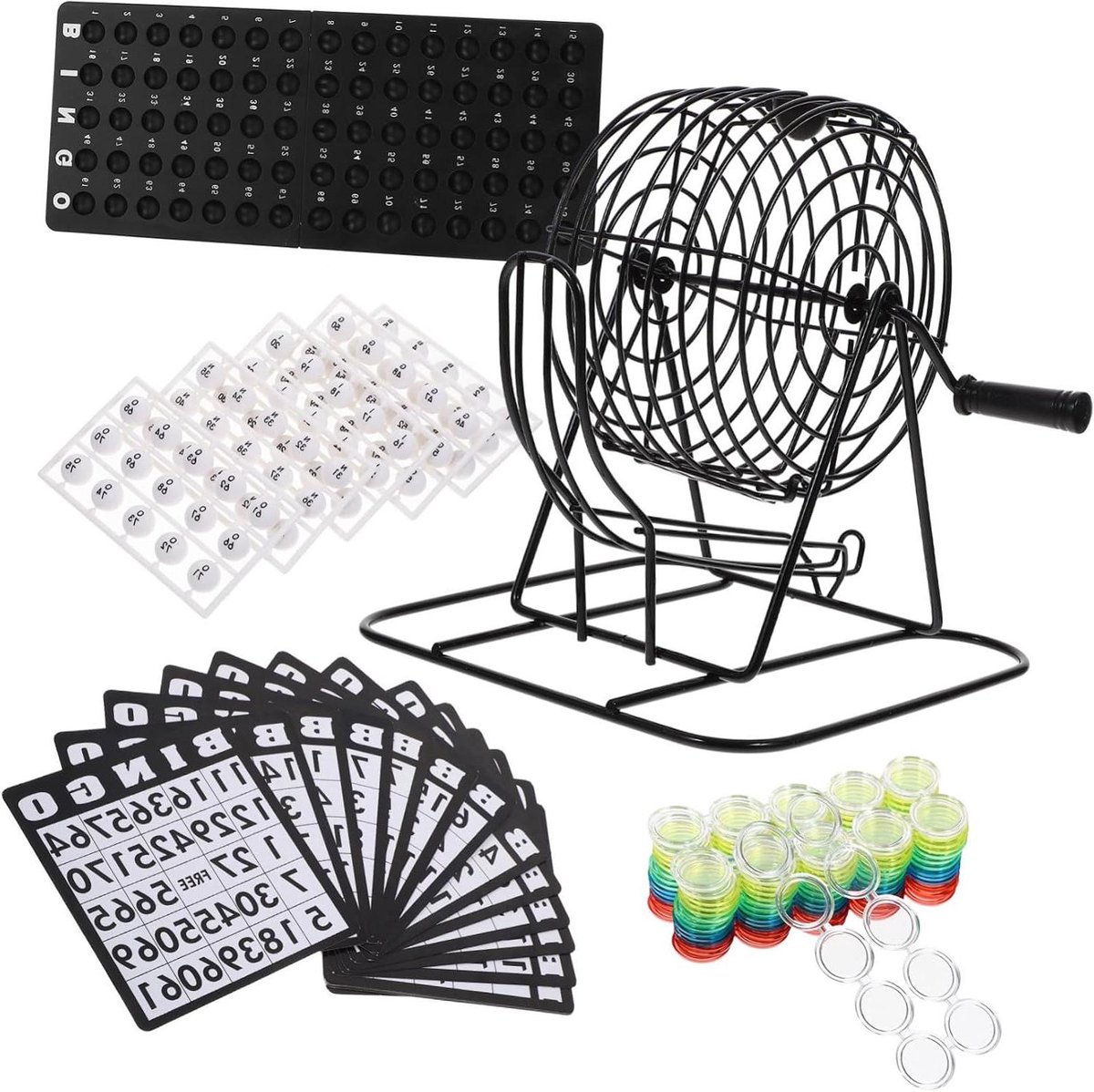Bingo Spel - Loterij Machine - Feest Spel - Interactief Speelgoed - 19.8x19.8x19.3CM - Zwart