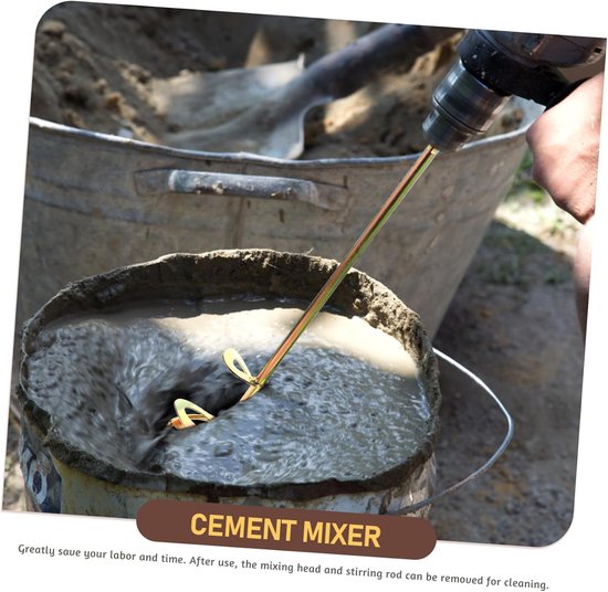 Boormixer Mengstaaf - Roerstaaf Verf - Materiaal Mengen - Duurzaam 45 Staal - 48.5x10.5cm - Goud — afbeelding 3