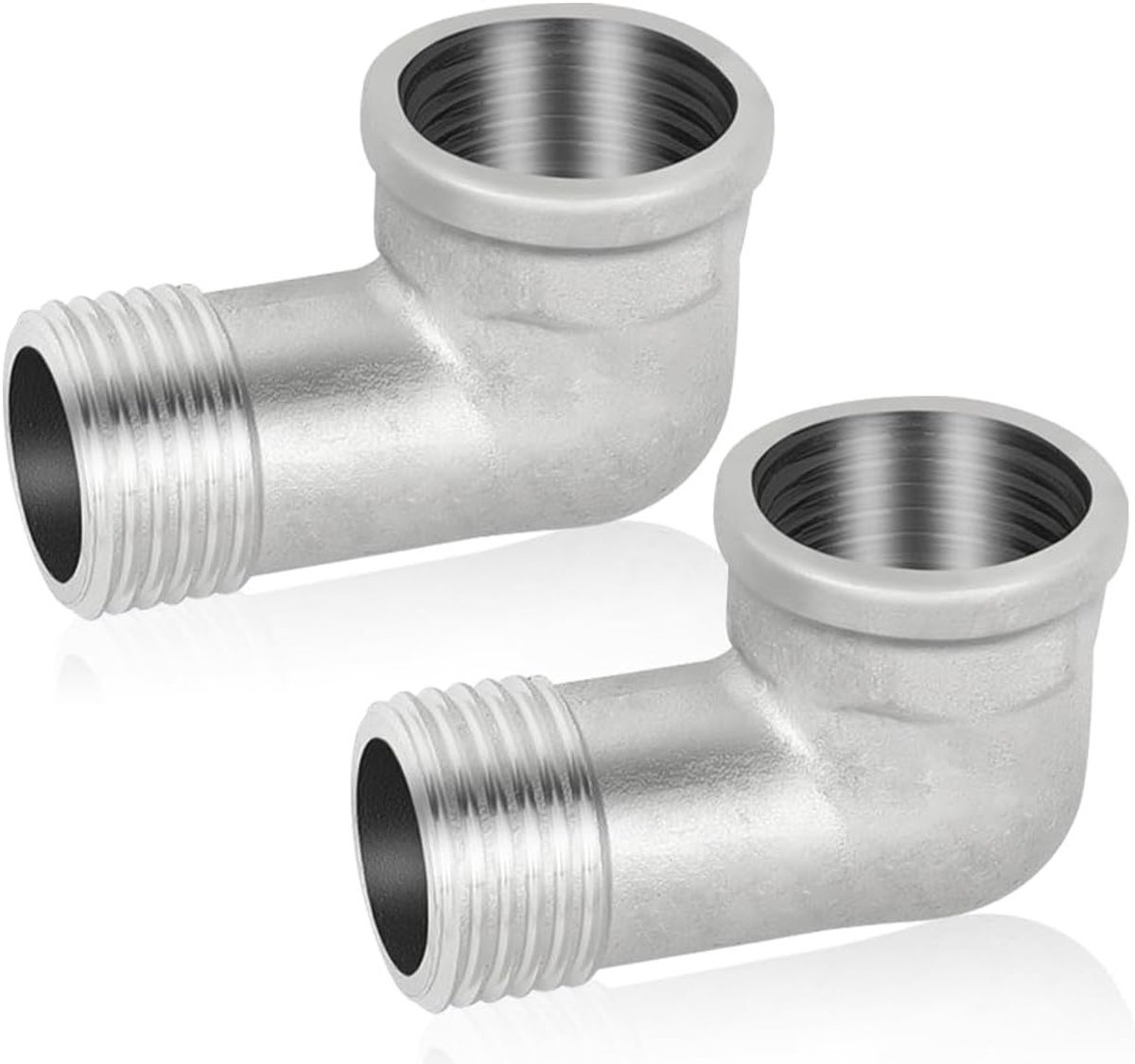 2pcs 90 Degree 304 Stainless Steel Angle, 1/2" IG/AG Stainless Steel Pipe Angle, DN15 Pipe Angle Adapter, 1/2 Inch - ShopVlot