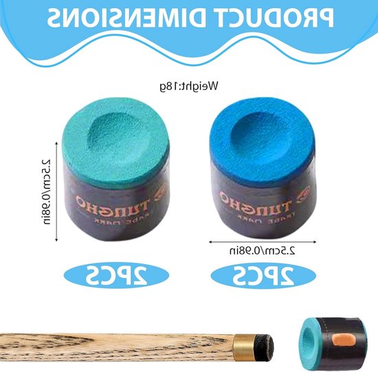 Billiard Poeder voor Professioneel Biljart - Chocolade Poeder, Droog Poeder, 4 Stuks, Blauw en Groen — afbeelding 5