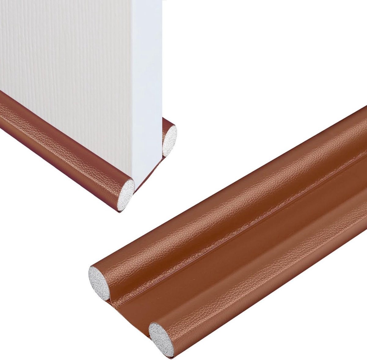 Dubbele tochtstrip voor onder deuren, 96 cm lange tochtwering, geluidsisolatie en energiebesparing