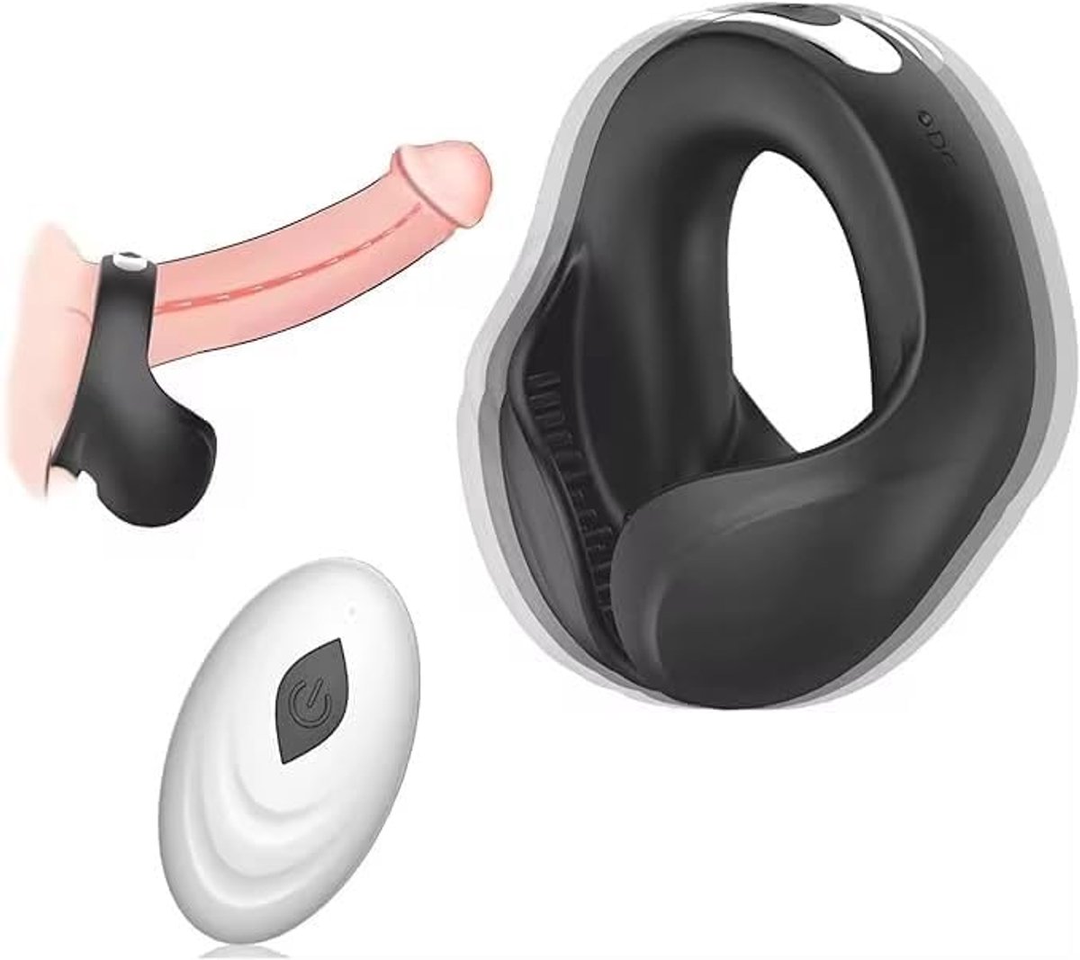 Daity Vibrerende penisring voor mannen – Een vibrerende penisring met 10 vibratiestanden – Met afstandsbediening en testikelstimulatiefunctie – Een seksspeeltje speciaal ontworpen voor stellen, voor een sterkere erectie en meer plezier.