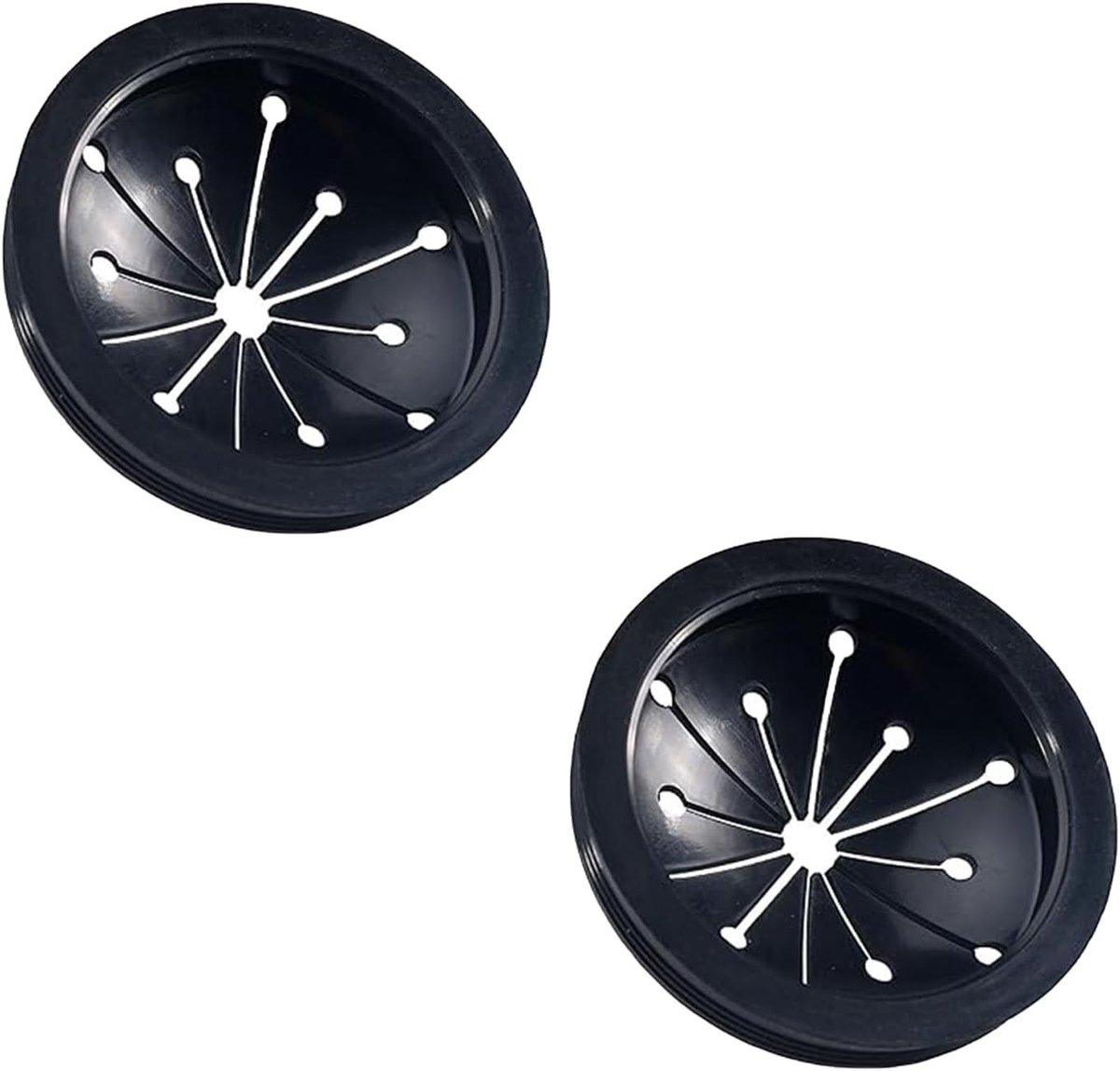 Set van 2 Vuilbestendige Rubber Inzetstukken voor 80mm Afvoer, Bescherming tegen Waterlekkage, Geluidsdempende Afvalverwerking en Afvoerplug Accessoires