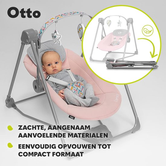 Baby Wipstoel - Schommelstoel Kinderen - Spelen en Ontspannen - Met Geluiden - Tot 9 kg - Roze — afbeelding 5