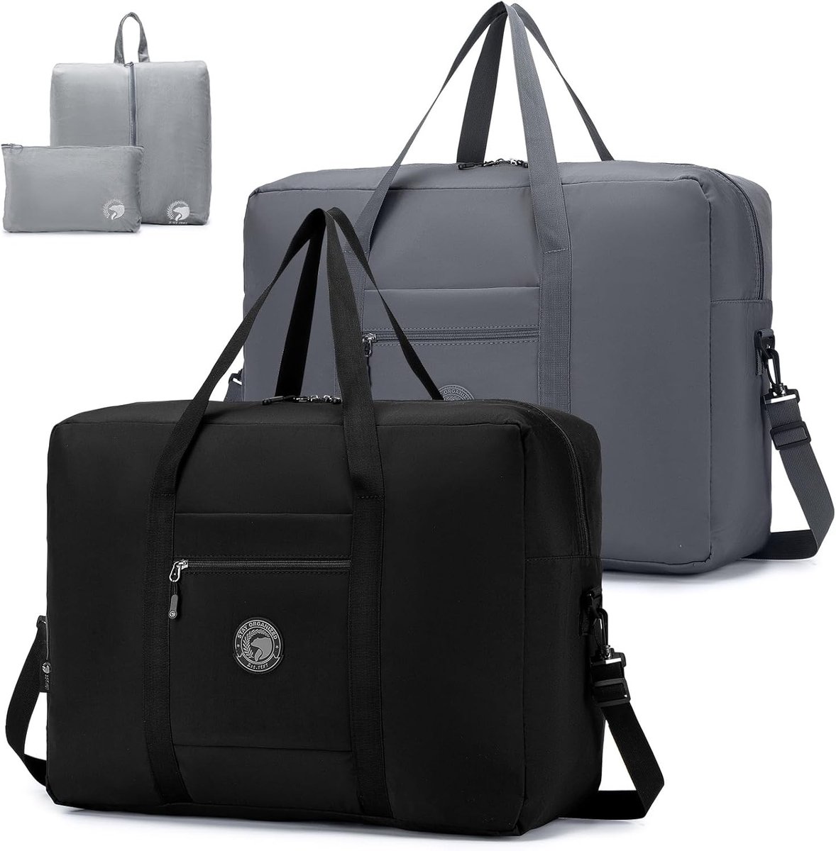 Grote Vouwbare Reistas voor Handbagage 55x40x20 - Lichtgewicht Duffle Bag, Waterdicht en Ruim voor Mannen en Vrouwen, Ideaal voor Vliegreizen en Weekenduitjes